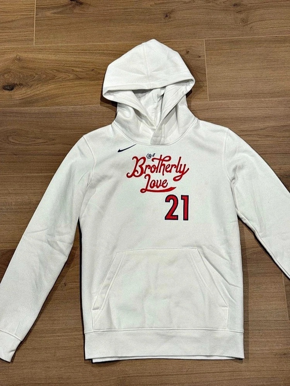 Nike Philadelphia 76ers Joel Embiid City Edition Name & Number Pullover Hoodie